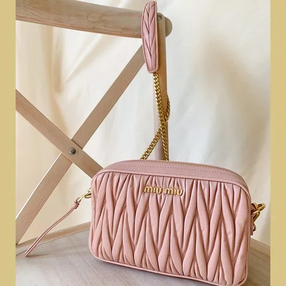 Miu Miu Bags Miu Miu Orchidea Matelasse Leather Crossbody